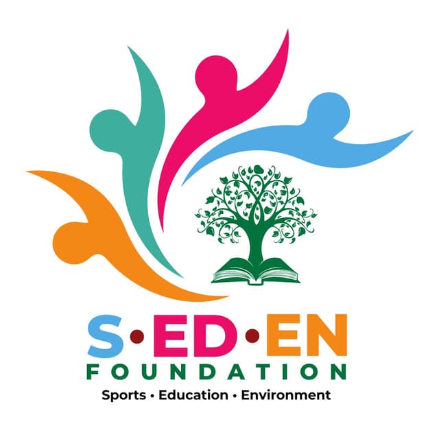 S·ED·EN Foundation illustrated logo with people, tree, and book
